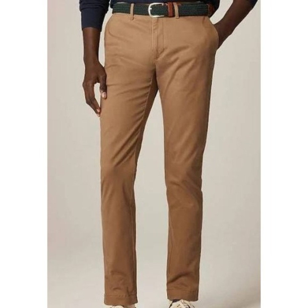 J‎ Crew Mens Pants Khaki Tan Straight Leg Style 484 Size 36x32